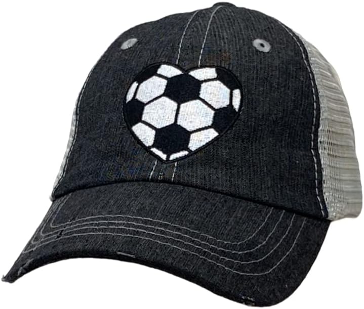 קוקומו נשמה נשים כובע לב כדורגל | כובע אמא כדורגל | כובע לב כדורגל 704 אפור כהה
